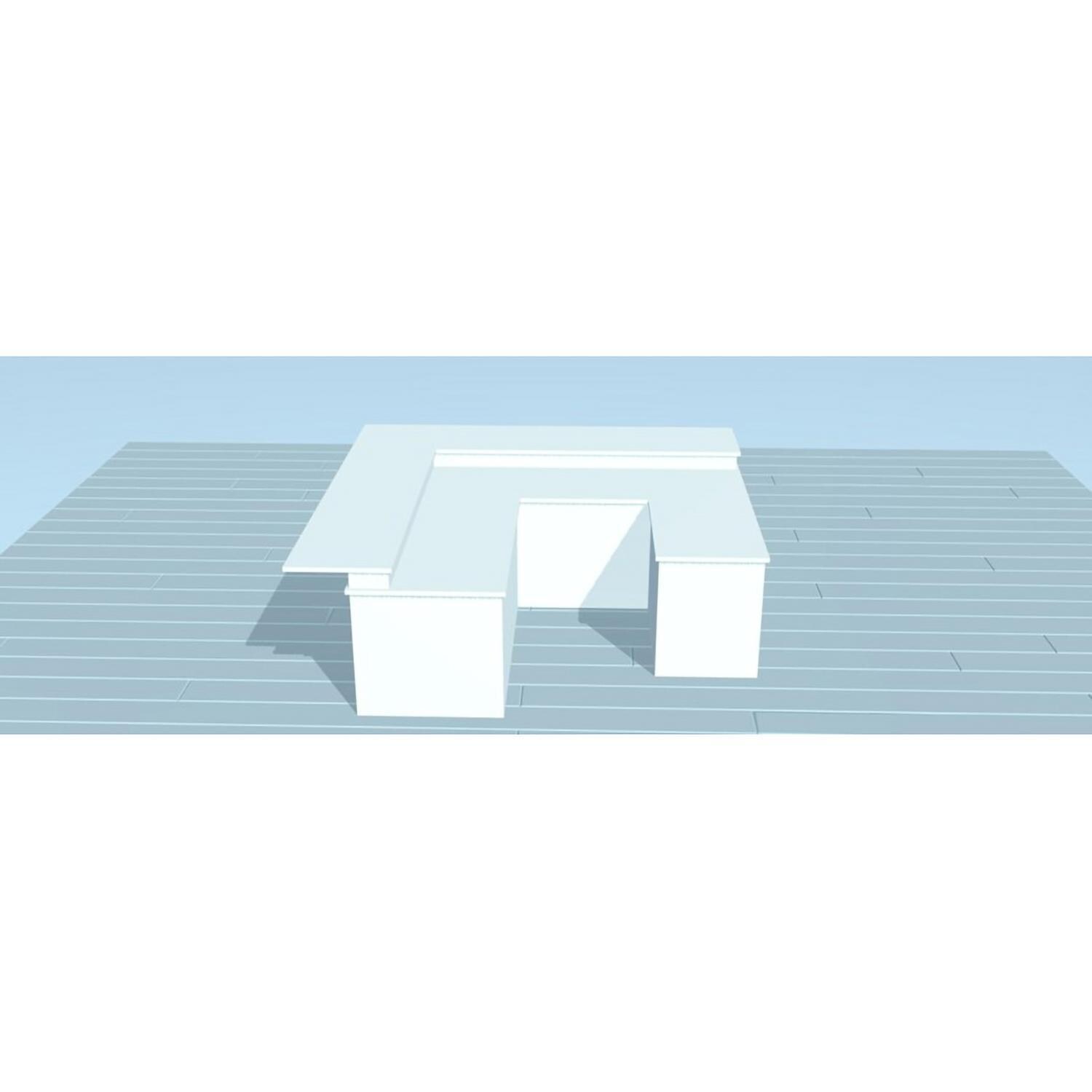 Pro-Fit PRODIY68B8BU DIY PRO 6' x 8' x 8' Unfinished Island w/(2) 8' Bars - Rendered Image 1 - White Background thumbnail