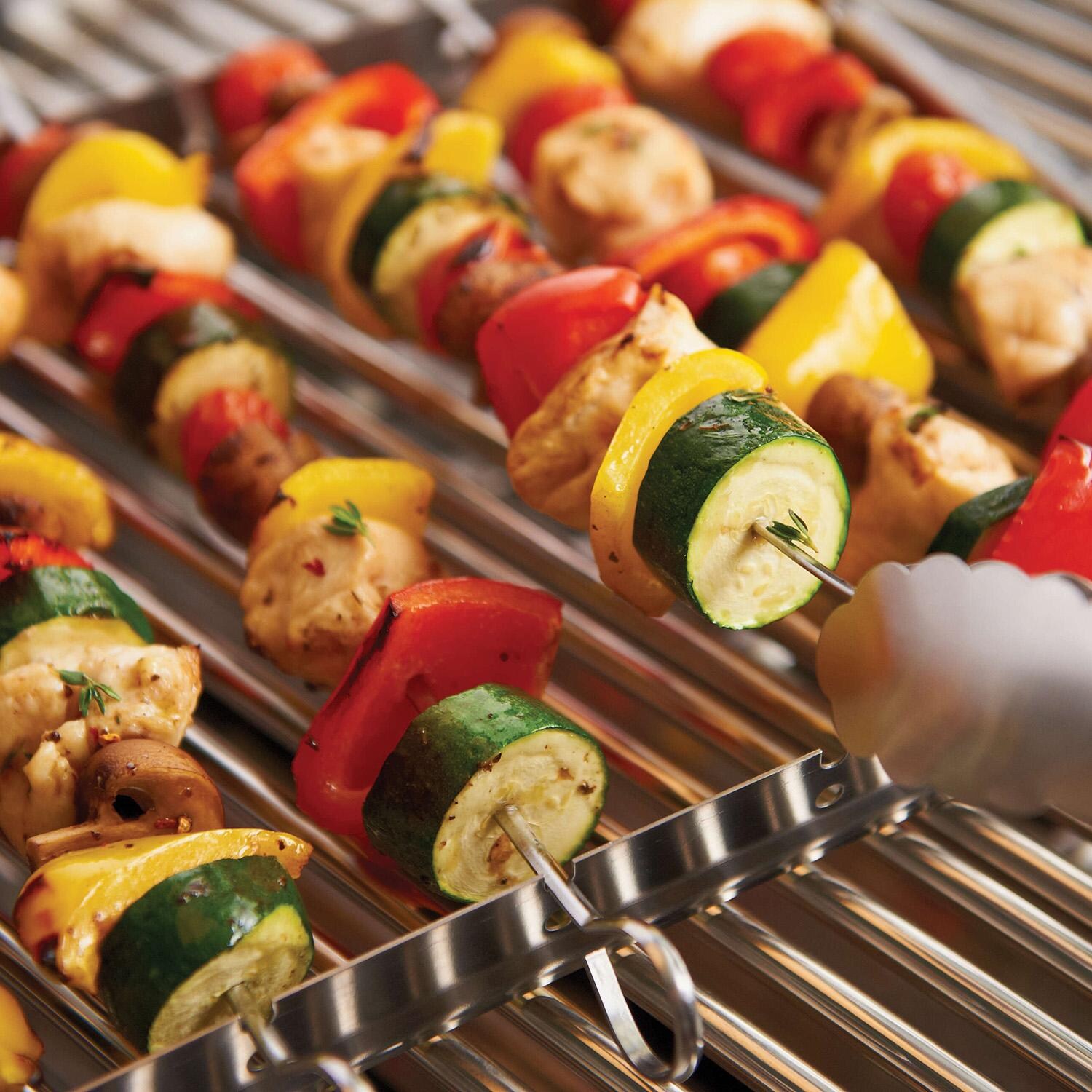 GrillPro Stainless Steel Shish-Kebab Set - 41338 - Lifted - Lifestyle thumbnail