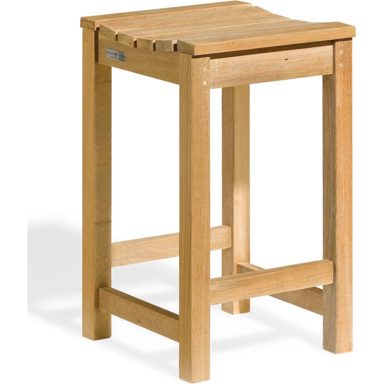 Hampton Natural Shorea Backless Counter Height Patio Stool  thumbnail