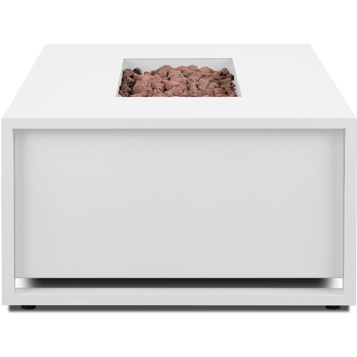 Lakeview Outdoor Designs SC-6330LP-WHT Lafitte 42-Inch Rectangle Propane Gas Fire Table - Side View thumbnail