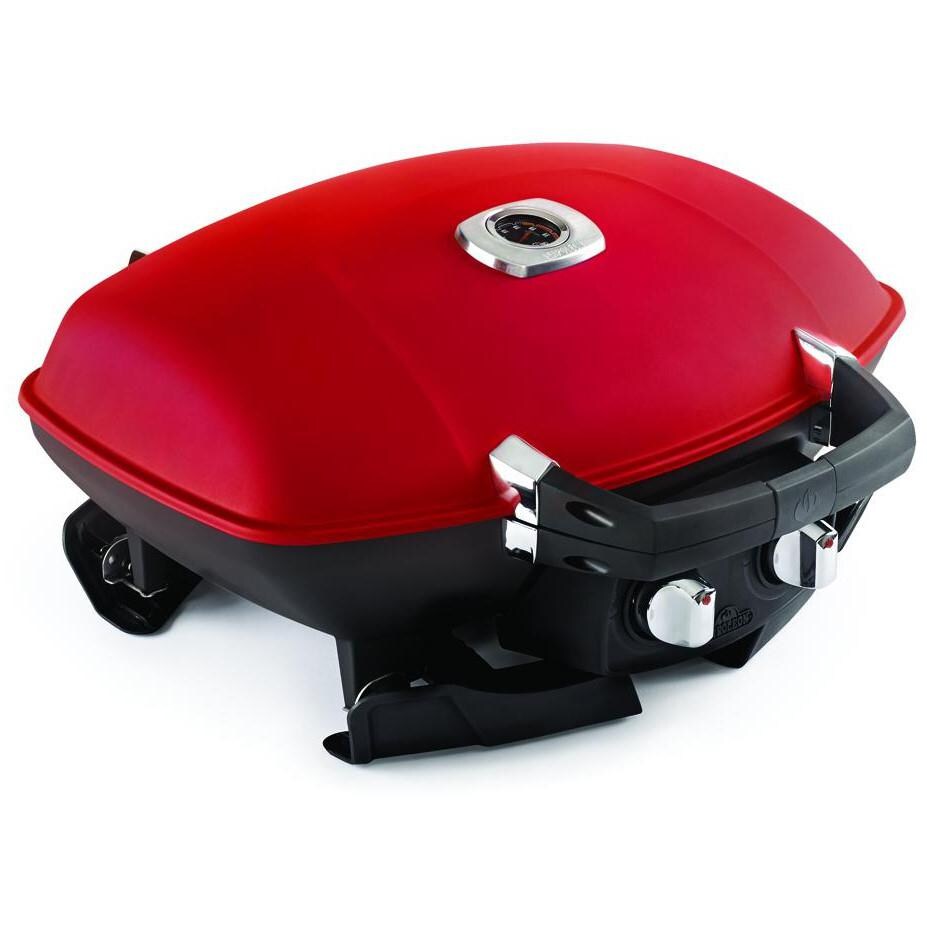 Napoleon TravelQ 285 Portable Propane Gas Grill With Griddle - Red - TQ285-RD-A - Angled View thumbnail