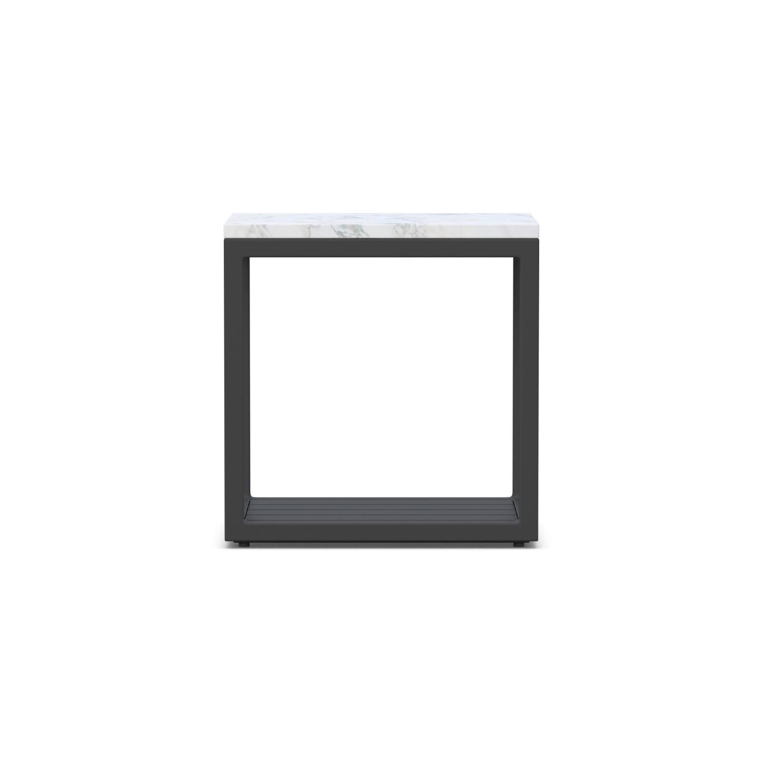 Azzurro Living SEV-A16ST Seaview Aluminum End Table in Charcoal - Front - White Background thumbnail