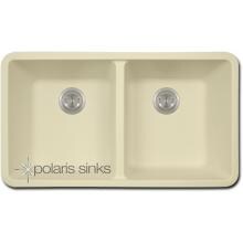 Polaris 32 X 18 Double Bowl Granite Undermount Sink - Beige image
