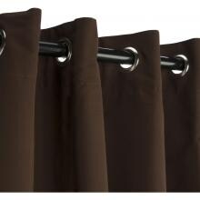 Sunbrella Outdoor Curtain With Grommets By Hatteras Outdoors - 50 X 84 Inch - Bay Brown image