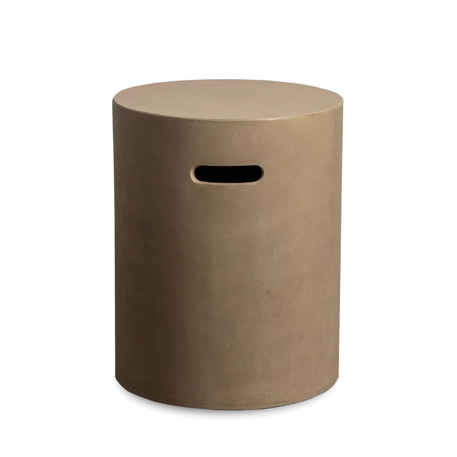 Glenwood 16-in Round Propane Tank Cover in Sand by Lakeview Outdoor Designs - White Background thumbnail