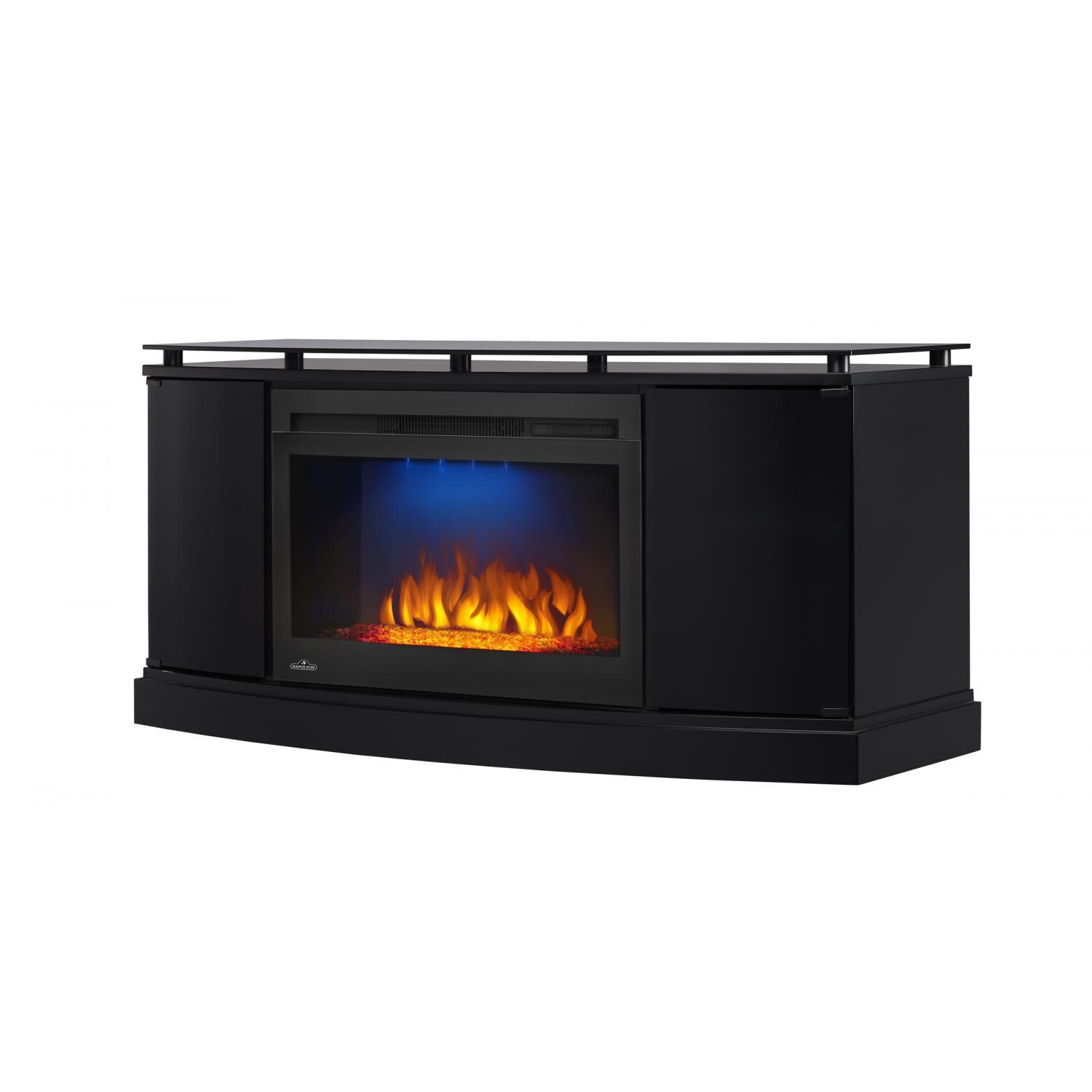 Napoleon NEFP27-3116B 53-Inch Anya Electric Fireplace Media Console - Black - Blue Night Light - Angle thumbnail