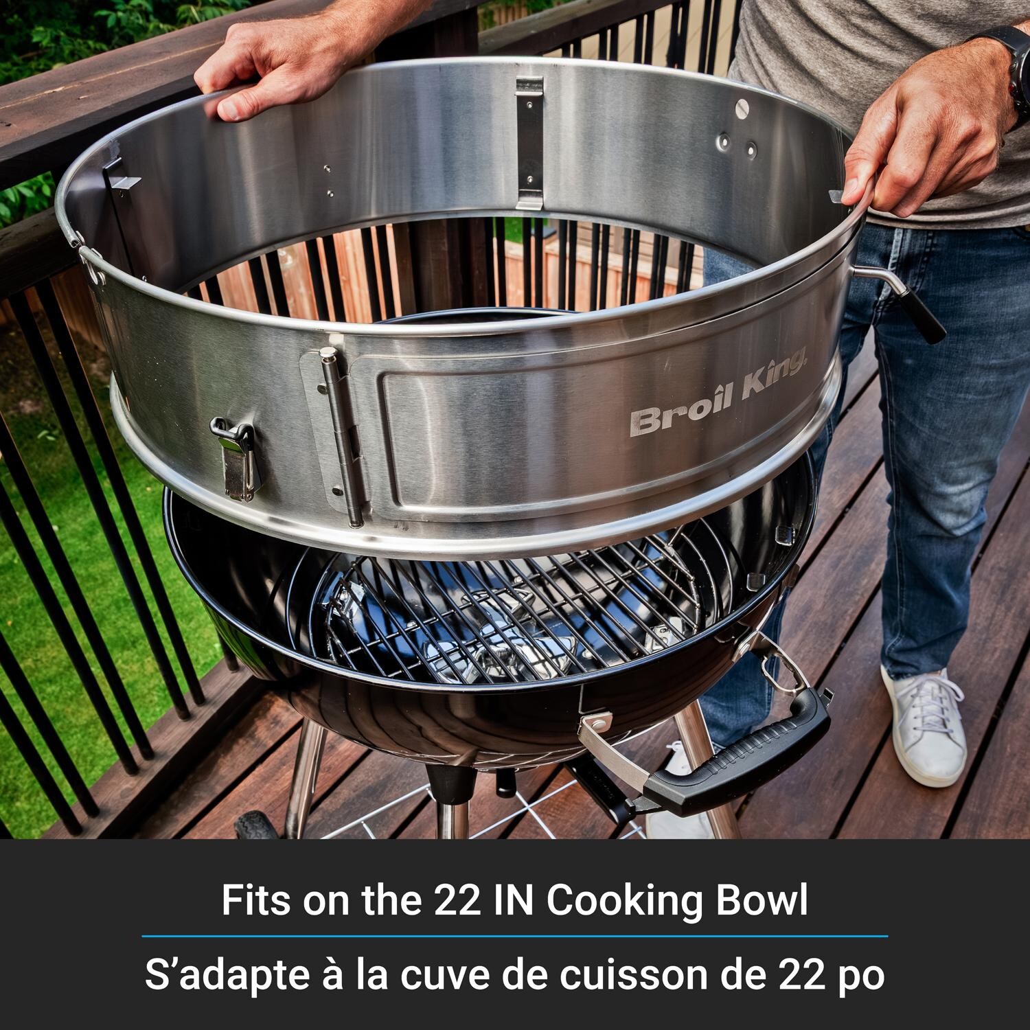 Broil King Kettle 22-in Stainless Steel Culinary Ring Extension Kit - Fits on 22-Inch Cooking Bowl - Detail thumbnail