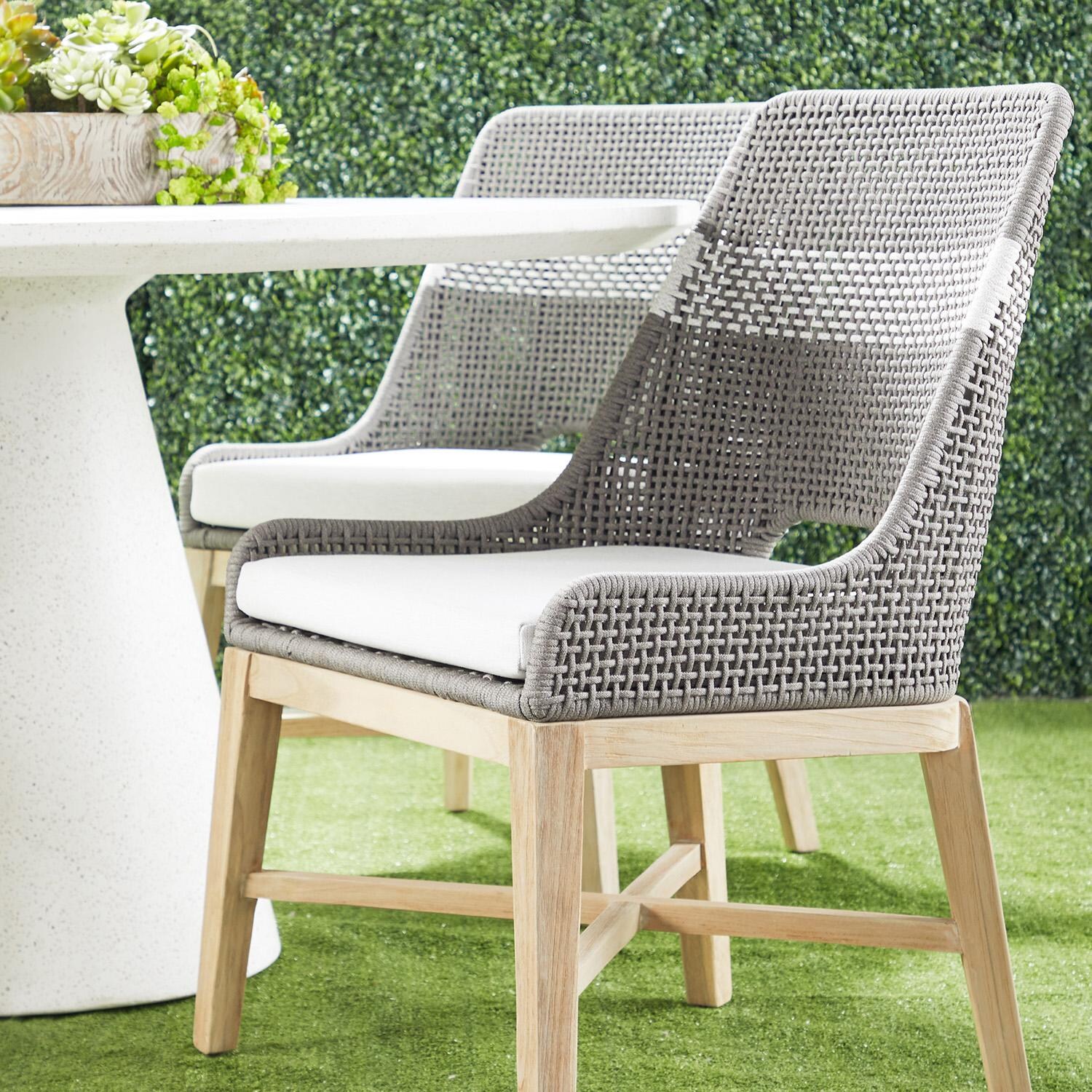 Cocoa Way Woven Rope Dining Chair in Dove - Set of 2 - By Lakeview - Lifestyle thumbnail