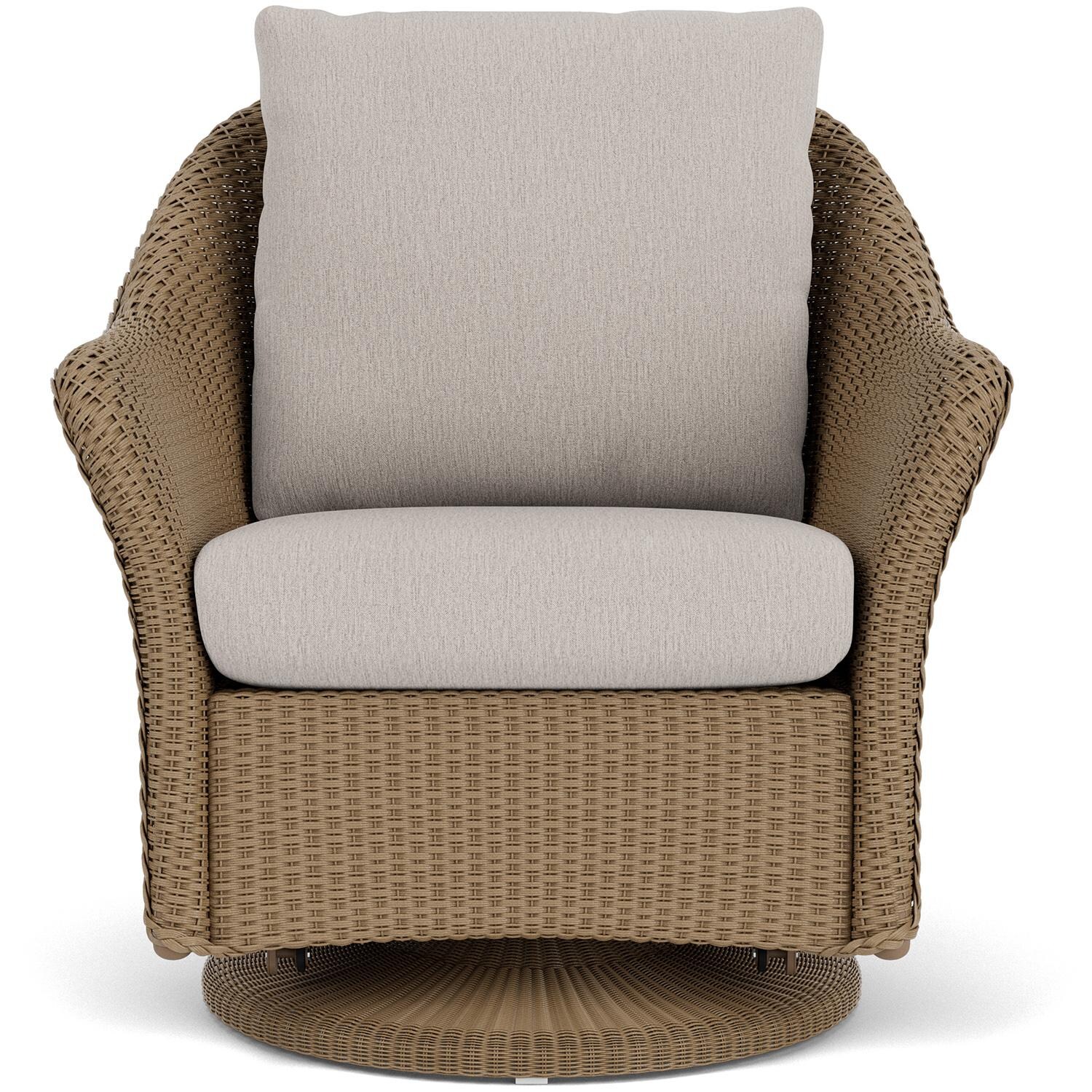 Lloyd Flanders Weekend Retreat Swivel Glider Lounge Chair in Fawn Finish W/ Remy Cloud Fabric thumbnail