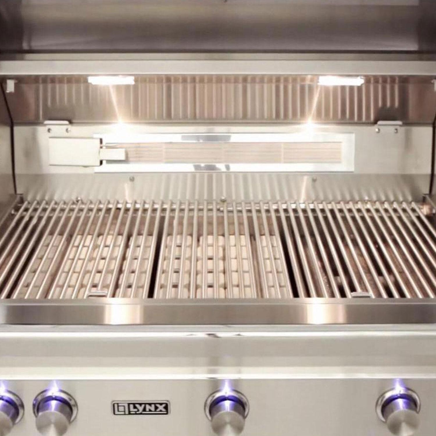 Lynx L30ATR-SULP Professional 30 Inch Built-In All Infrared Trident Propane Gas Grill w/ Rotisserie in Surf - Dual Halogen Lights - White Background thumbnail