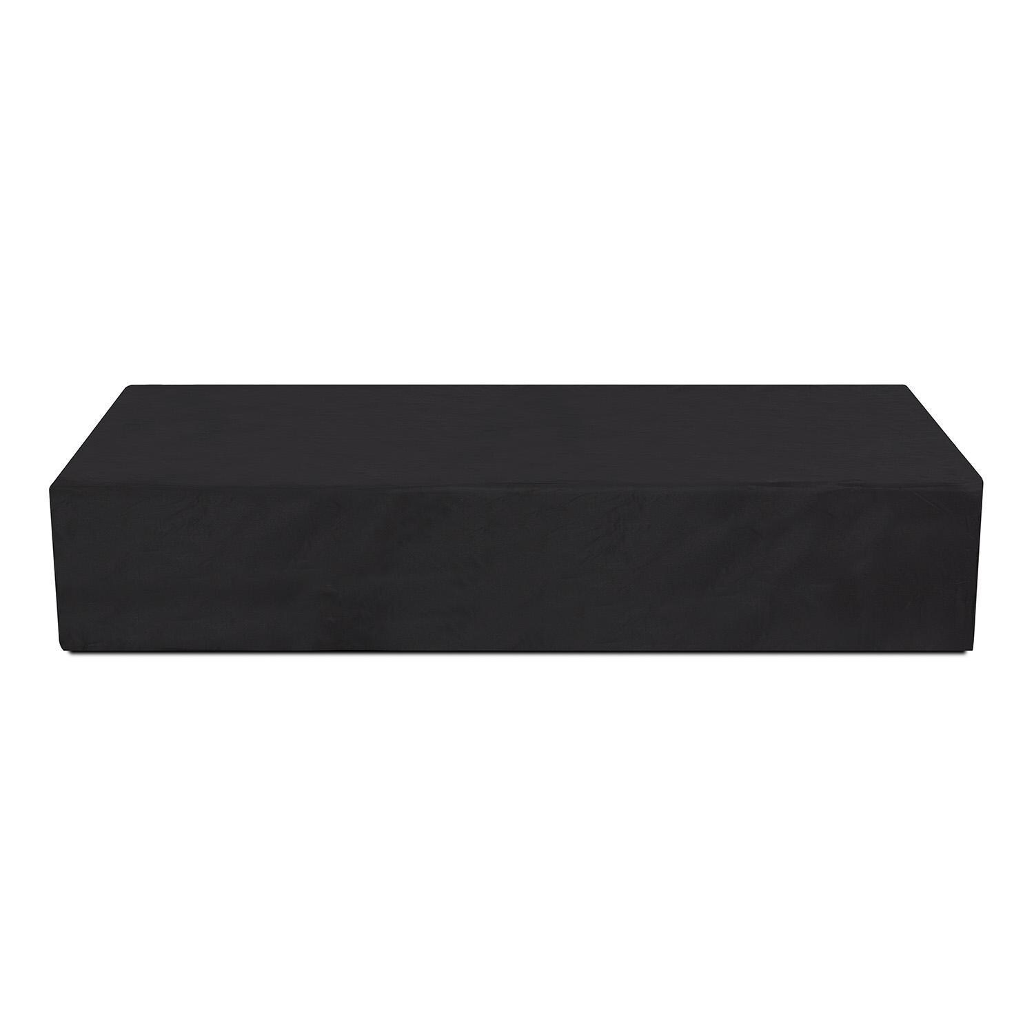 Elysian 75-in Rectangular Steel Propane Fire Pit Table in Mist Gray by Lakeview - Cover - White Background thumbnail