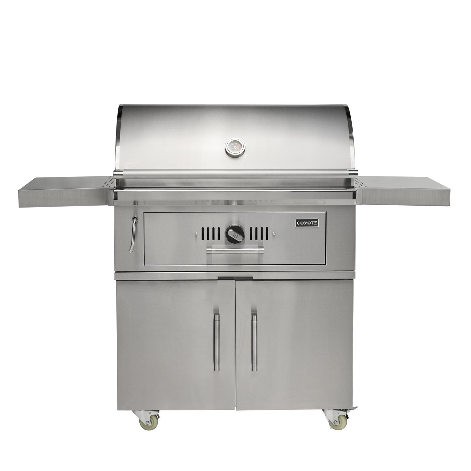Coyote Outdoor Living Coyote 36 Inch Freestanding Charcoal Grill - Hood Closed - White Background thumbnail