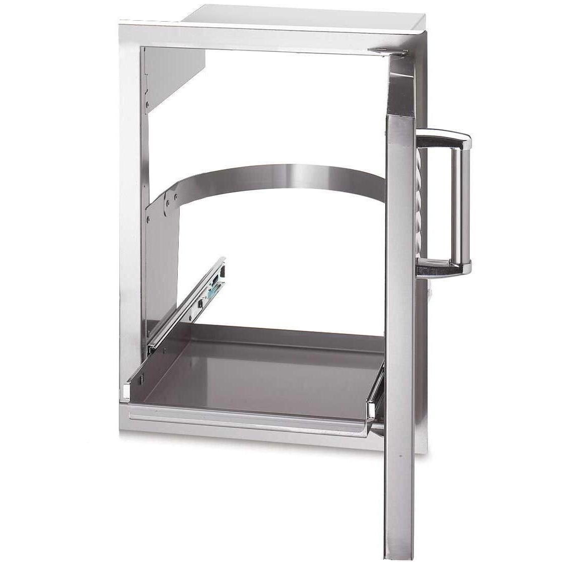 Fire Magic Premium Flush 14 Inch Right-Hinged Single Access Door With Propane Tank Storage - Open View thumbnail