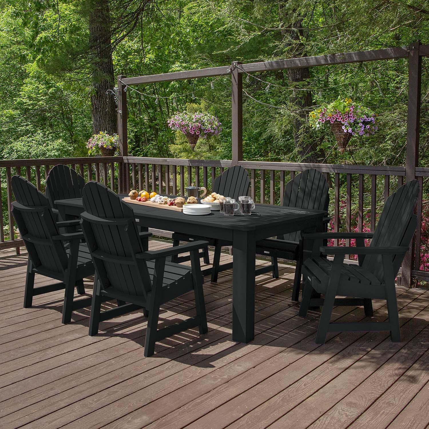 Dream Bay 7 Pc Recycled Plastic Dining Set In Black by Lakeview - Lifestyle thumbnail