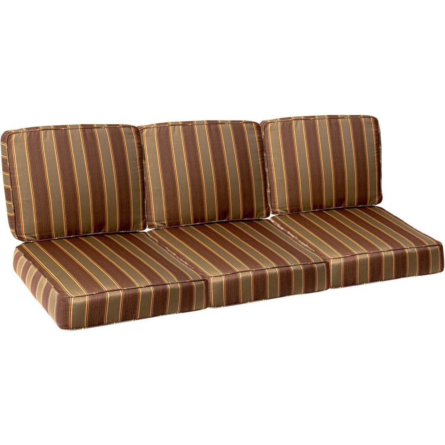 Large Replacement Sofa Cushion Set With Piping - Davidson Redwood thumbnail