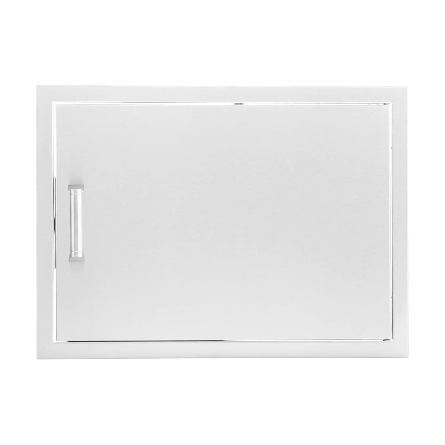 BBQGuys Signature 28-Inch Stainless Steel Reversible Single Access Door - Horizontal - Contempo