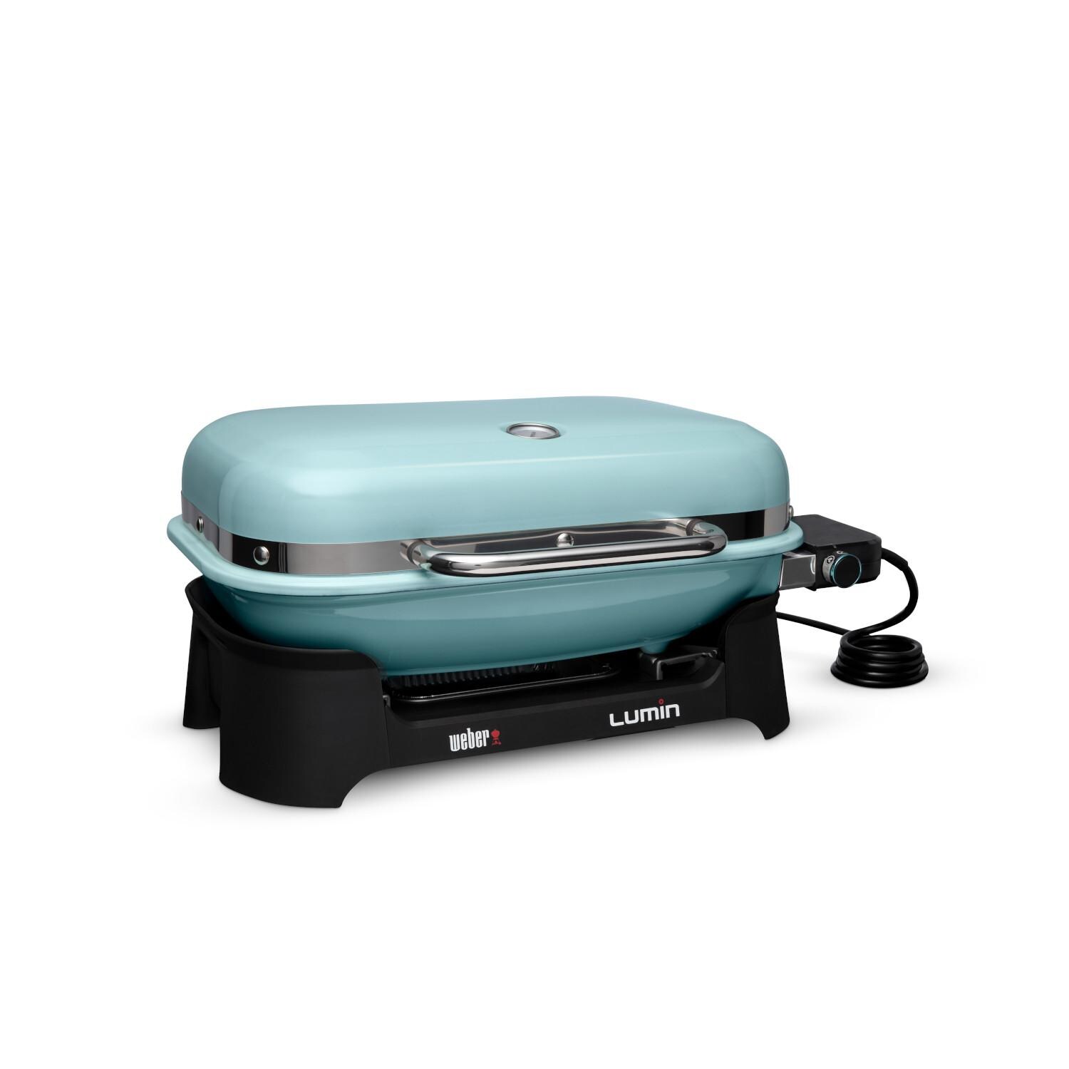 Weber 92400901 Ice Blue Lumin Portable 1560 Watt Electric Grill - Left Side thumbnail
