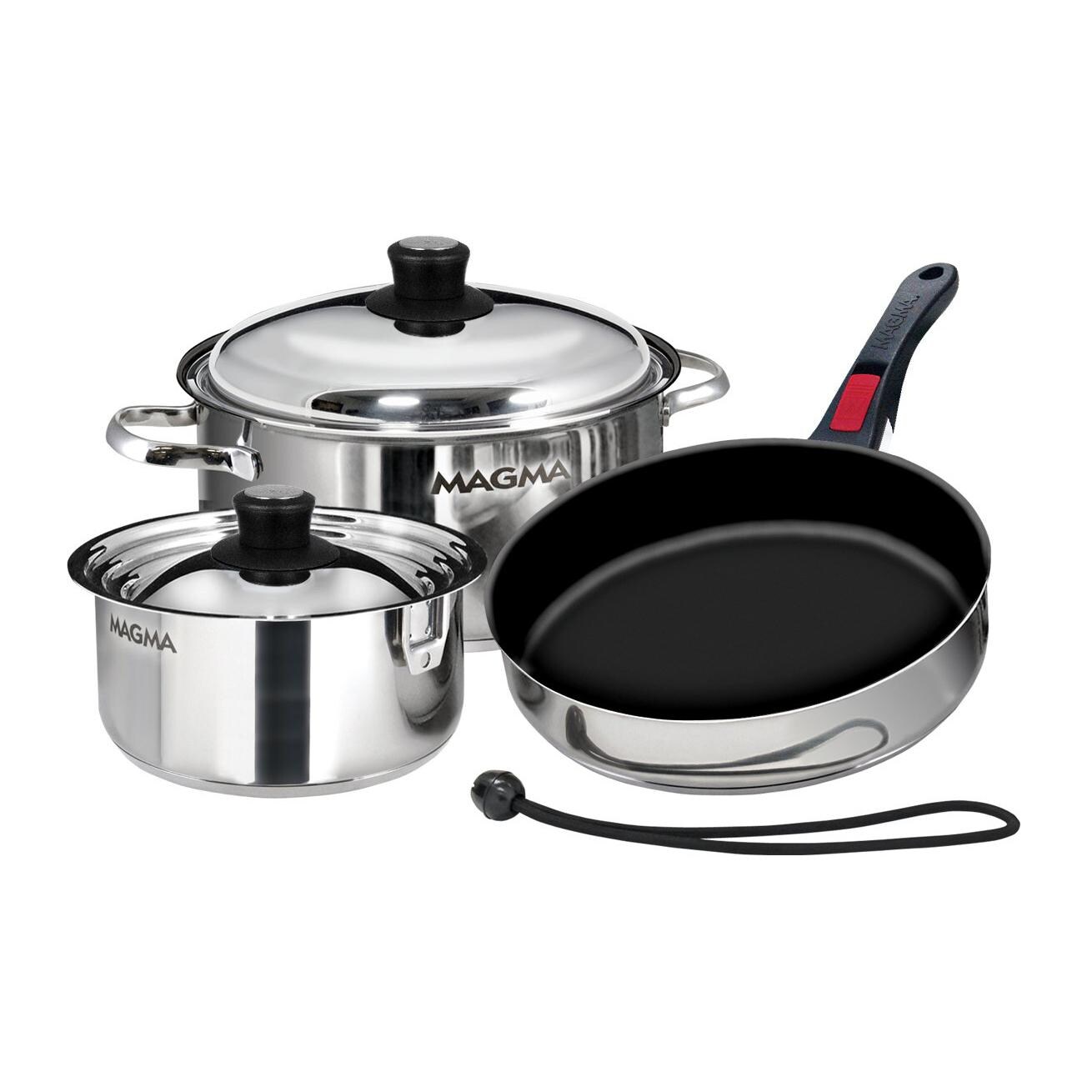 Magma Marine Induction Non-Stick Nesting Cookware Set - 7 Piece - A10-363-2-IND