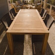 Helena 5 Piece Wicker Patio Dining Set W/ 63 X 35 Inch Rectangular Table By Royal Teak Collection - Black Wicker image