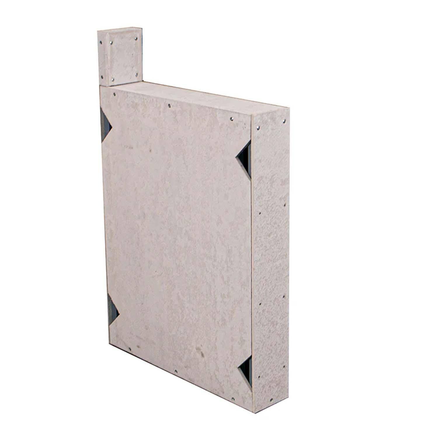 Universal 6-Inch Tall Outdoor Kitchen Filler Cabinet And Universal 6-Inch Ready To Finish Backsplash - Display - White Background thumbnail