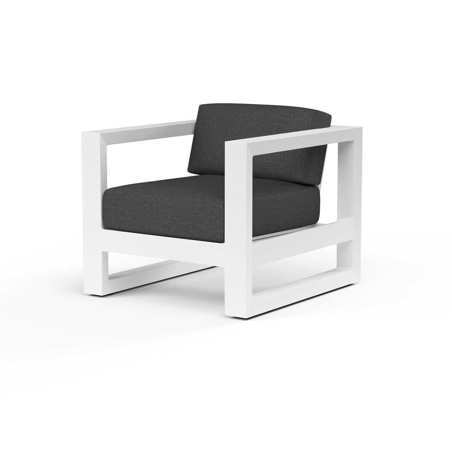 Newport Aluminum Patio Club Chair in Spectrum Carbon w/ No Welt By Sunset West