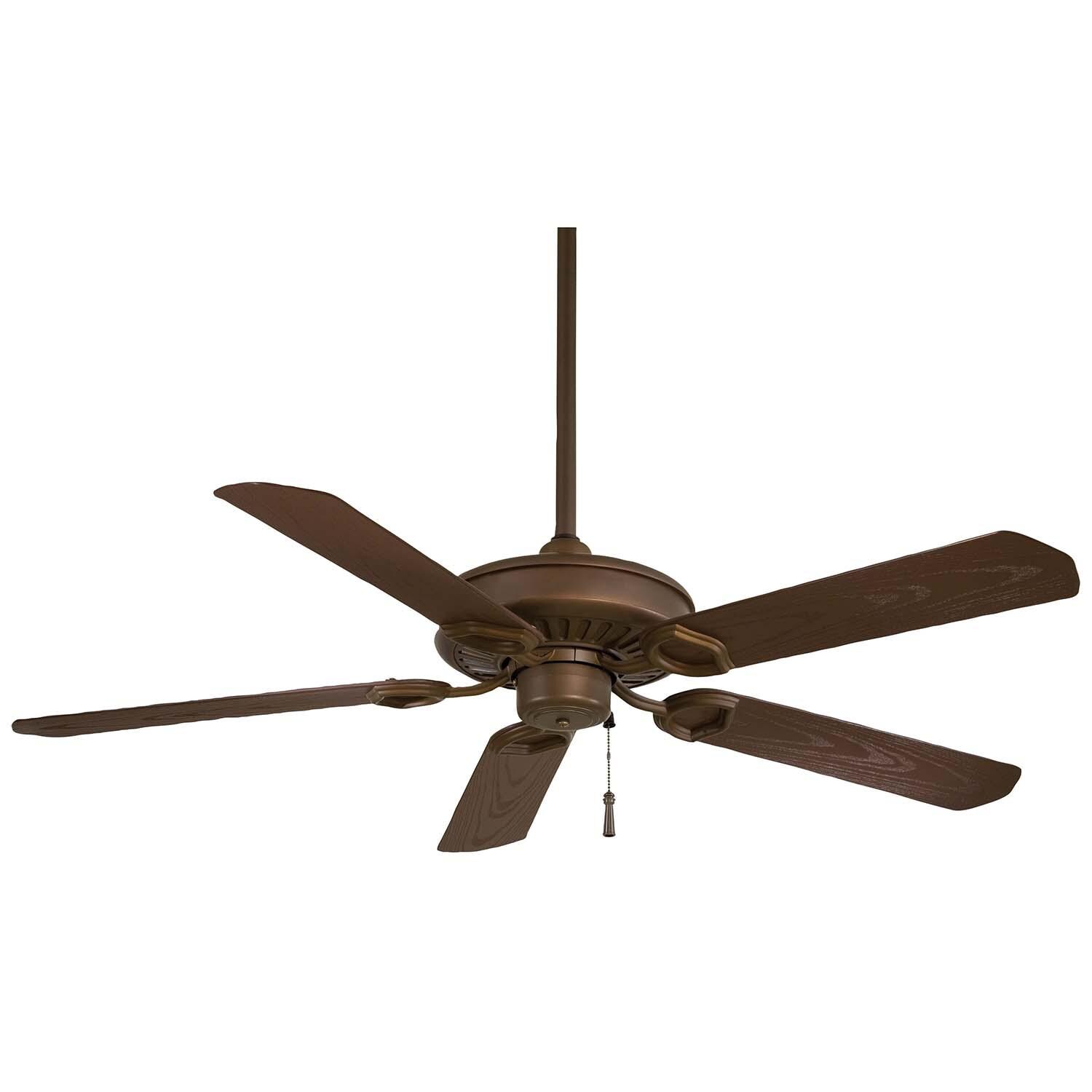 Minka-Aire F589-ORB Sundowner 54-Inch 5-Blade Ceiling Fan in Oil Rubbed Bronze Finish w/ Dark Maple Blades - Convertible thumbnail