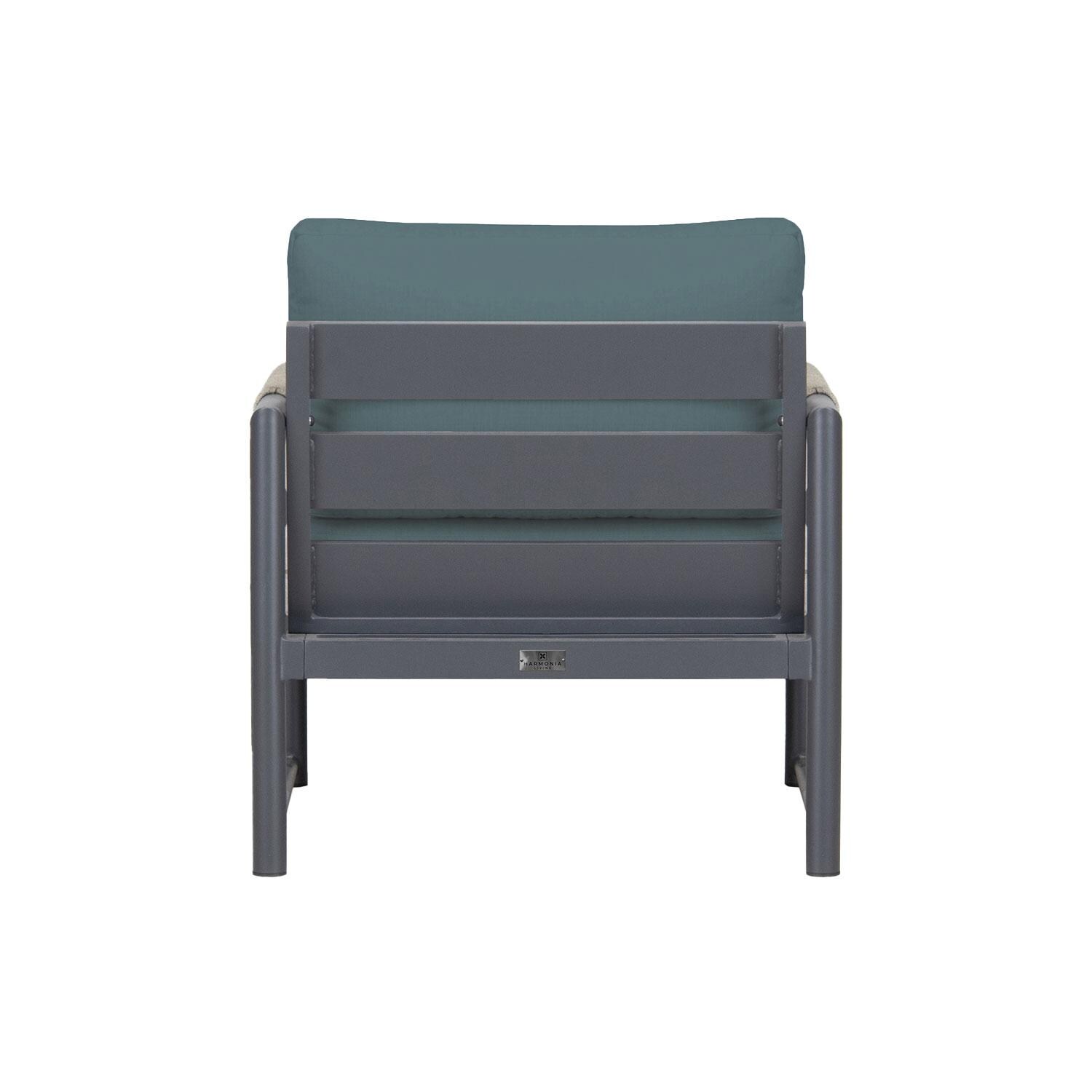 Lakeview AVEBAY-SL-PG-CC-CL Avenue Bay Slate/Pebble Gray Club Chair - Cast Lagoon - Rear View - White Background thumbnail