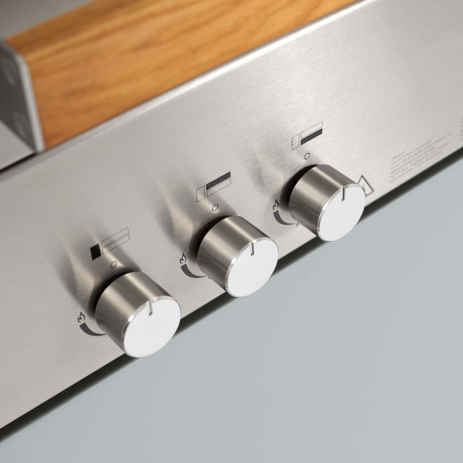 Flammkraft 1030979 Model D Natural Gas Grill - Light Grey - Knobs - Detail thumbnail