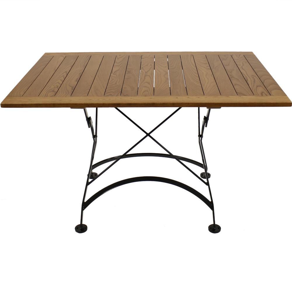 Ultimate Patio 48-Inch European Chestnut Wood Folding Dining Table - Front View thumbnail