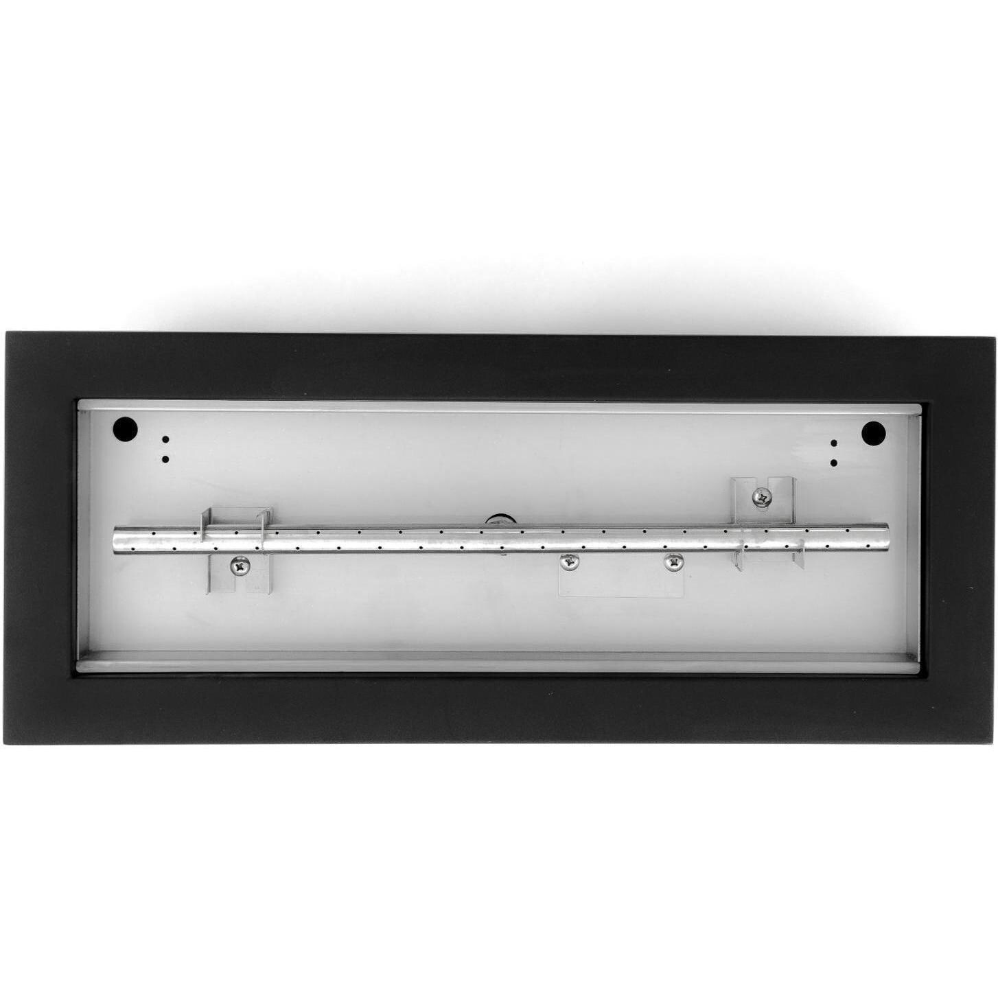 BBQGuys Signature Series Lavelle 24-Inch Table-Top Natural Gas Fire Pit - Black - Top View thumbnail