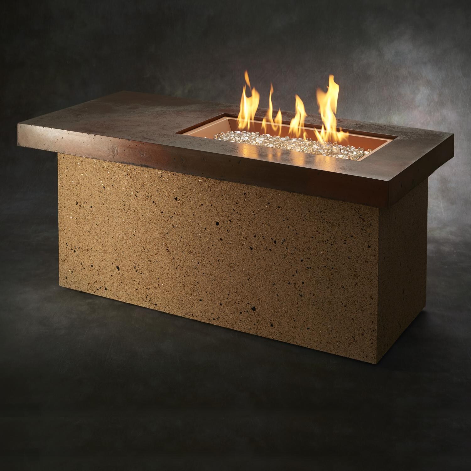 The Outdoor GreatRoom Company Artisan Linear Gas Fire Pit Table thumbnail