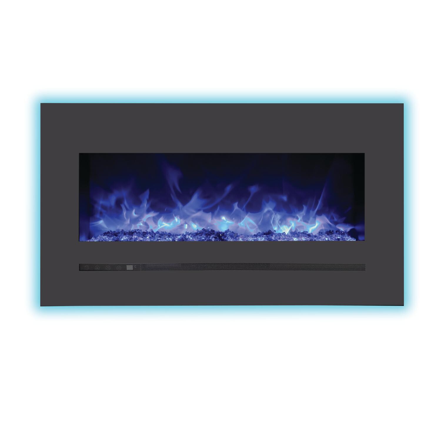 Sierra Flame by Amantii 34-inch Wall Mount/Flush Mount Electric Fireplace - Blue thumbnail