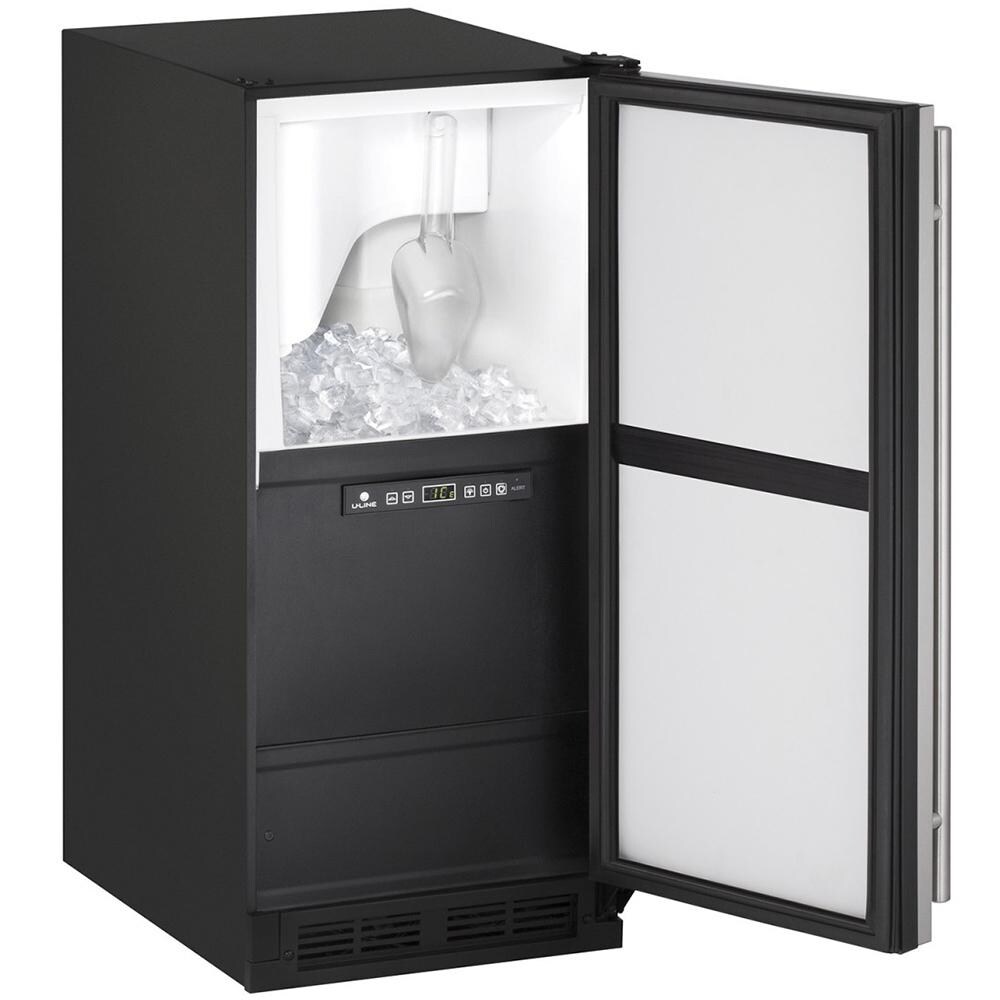 U-Line 15-Inch 60 Lb. Built-In Ice Maker With Drain Pump - Open View thumbnail