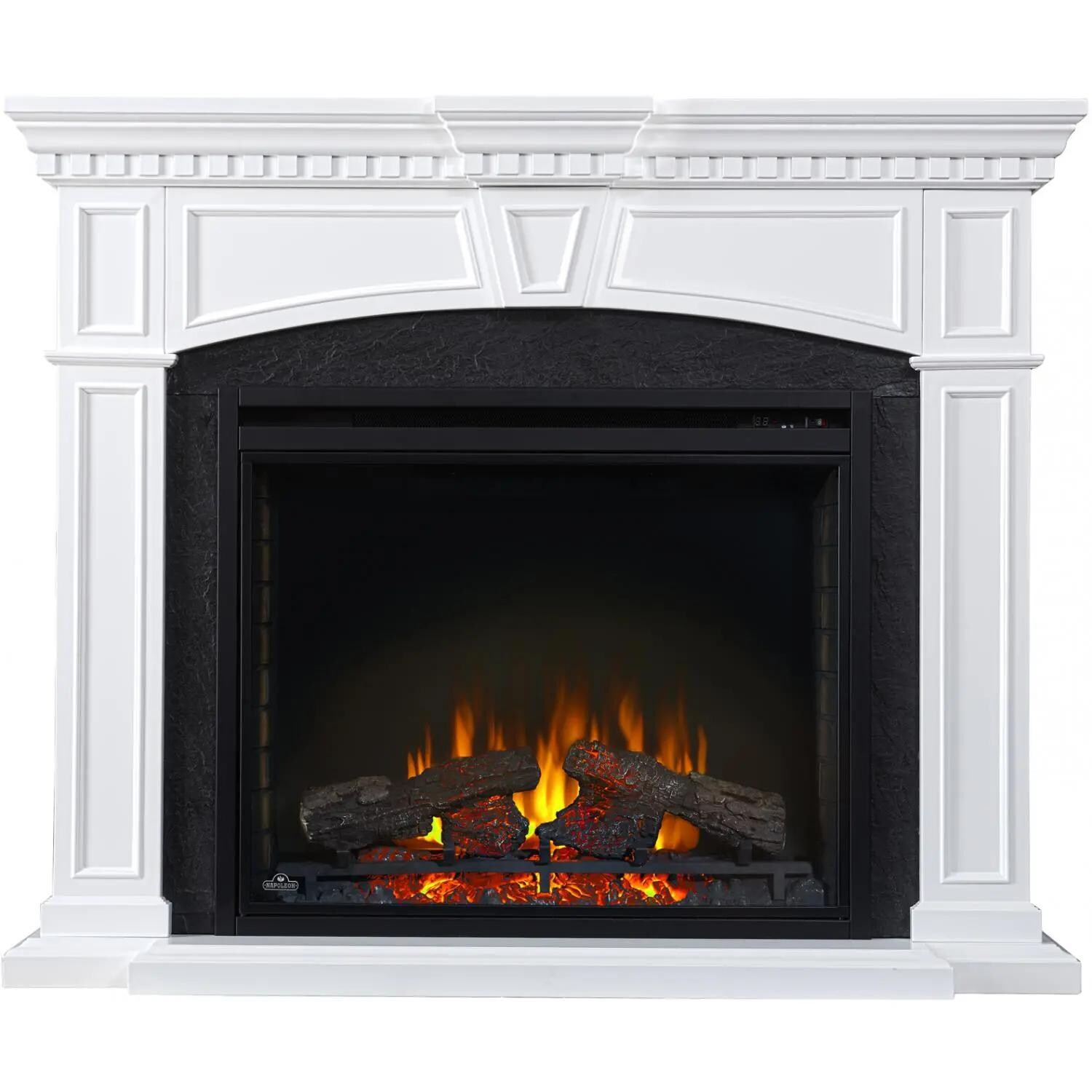Napoleon NEFP33-2014W 55-Inch Taylor Electric Fireplace Mantel Package - White - Front View thumbnail
