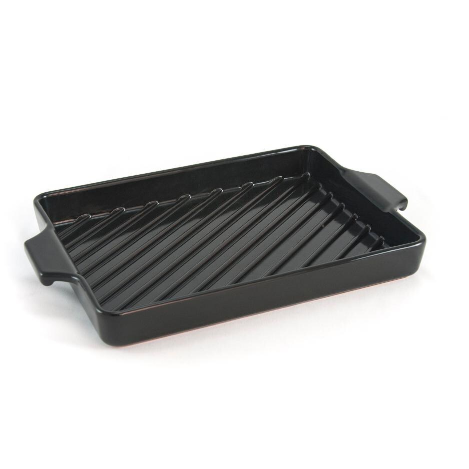 FlameFriendly 13 X 8 Inch Ceramic Grilling Pan BBQ Guys