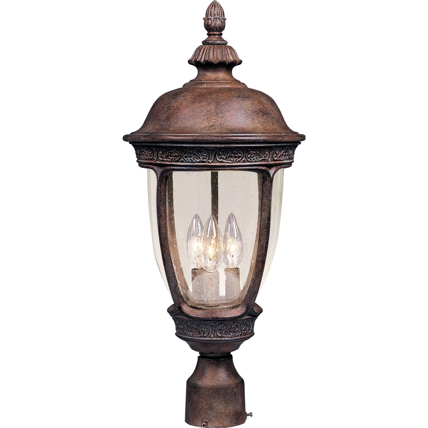 Maxim Knob Hill VX Three Light 28-Inch Outdoor Post Light - Sienna - 40461CDSE image