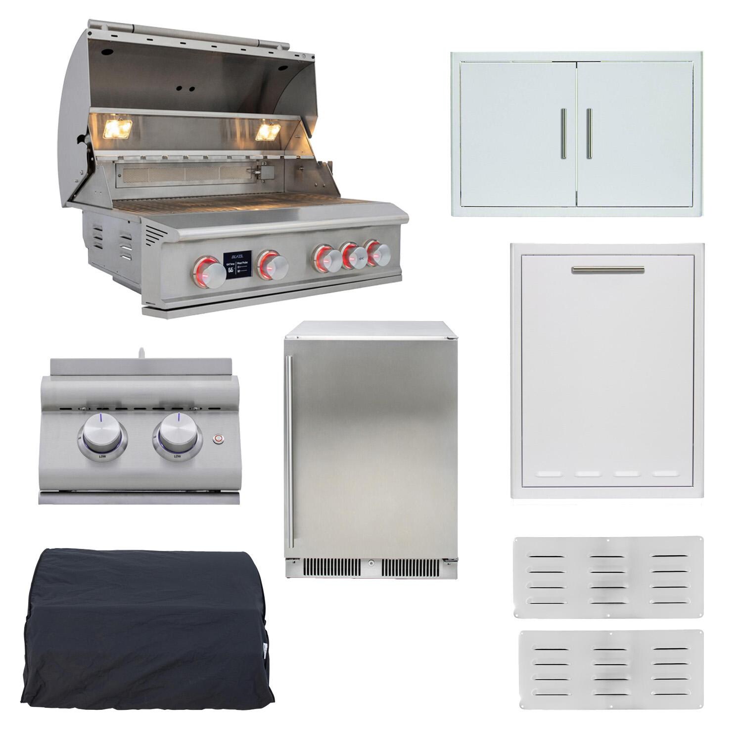 Blaze LTE PRO 8-Piece 32-Inch Propane Outdoor Kitchen Package - White Background thumbnail