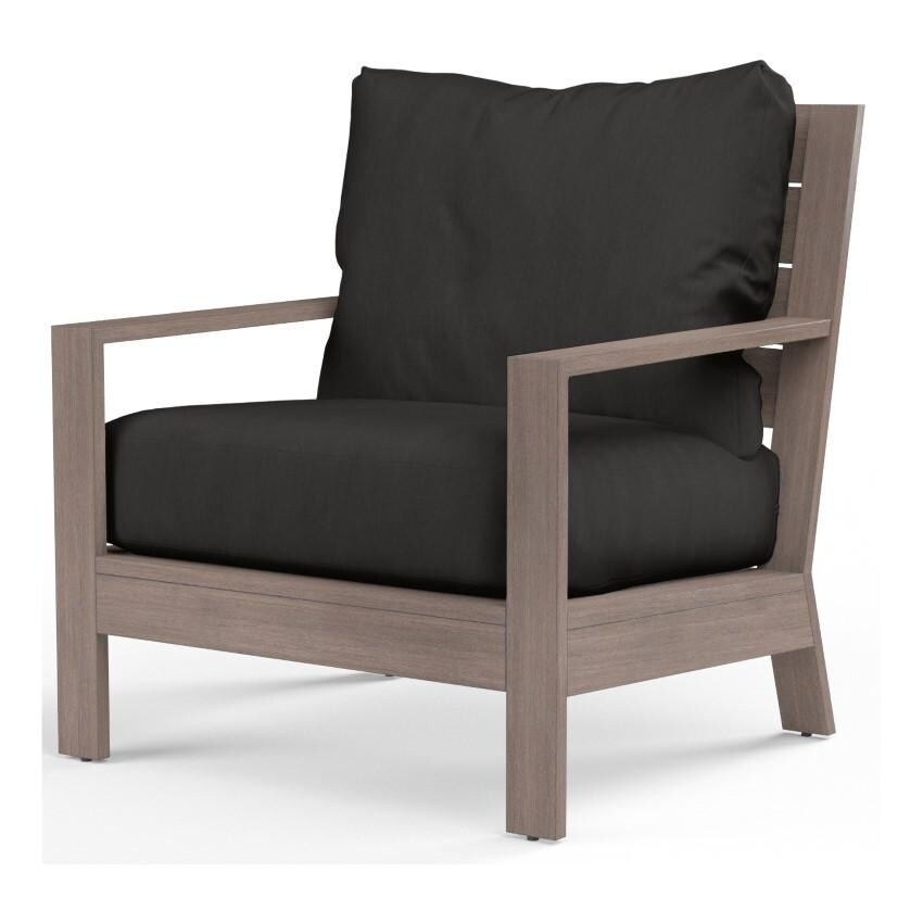 Laguna Aluminum Club Chair w/ No Welt in Driftwood/Spectrum Carbon by Sunset West - White Background thumbnail
