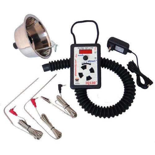PitmasterIQ IQ130 Bluetooth Dual Probe BBQ Temperature Regulator Kit W