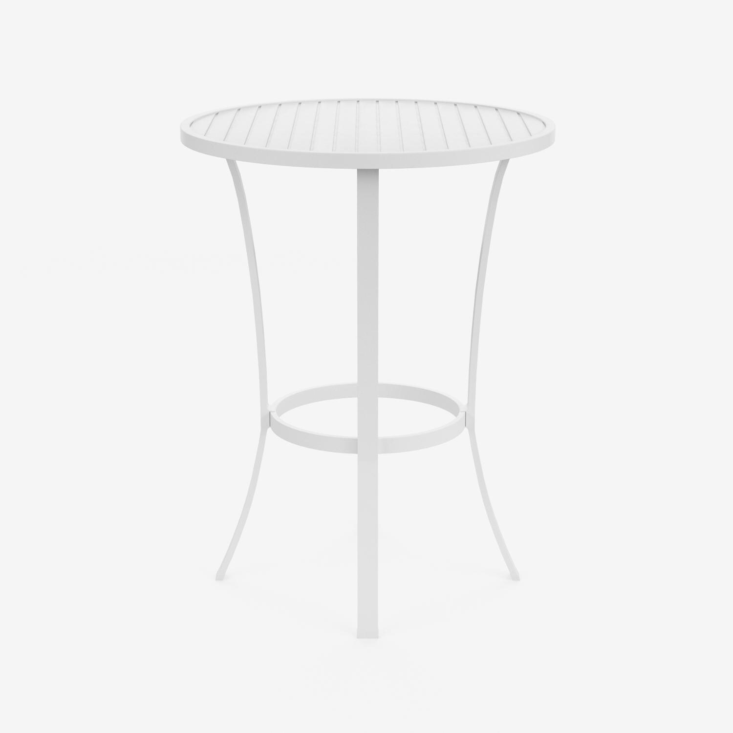 Sunset West - 501-PT - Bristol 32-Inch Round Aluminum Patio Pub Table - Angled View thumbnail