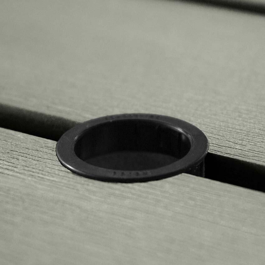 Lookwood 71 Inch Eucalyptus Polyresin Picnic Table By Lakeview Outdoor Designs - Umbrella Hole - Detail thumbnail