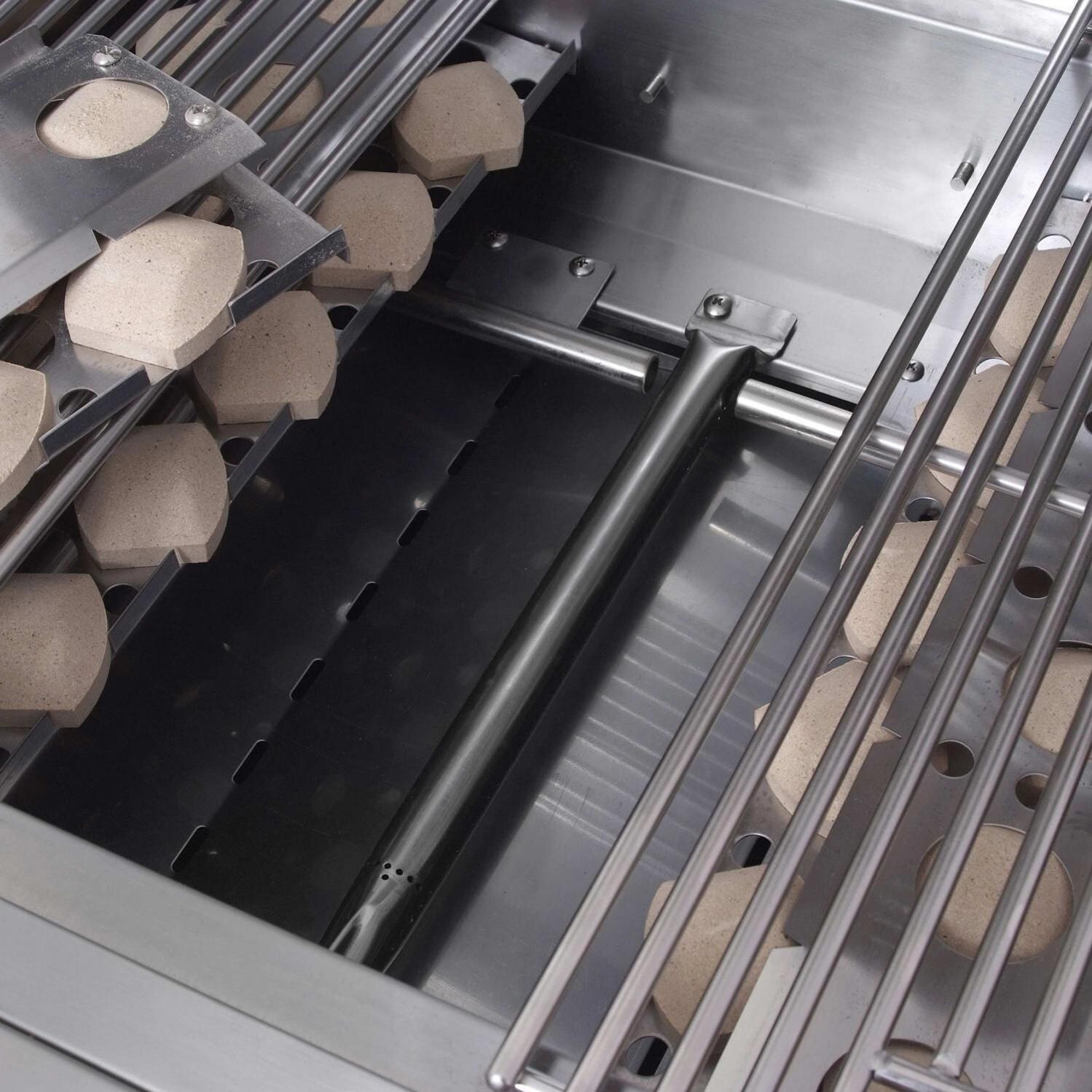 RCS Premier Series RJC32AL 32-Inch 4-Burner Built-In Natural Gas Grill With Rear Infrared Burner & Grill Lights - Burner thumbnail