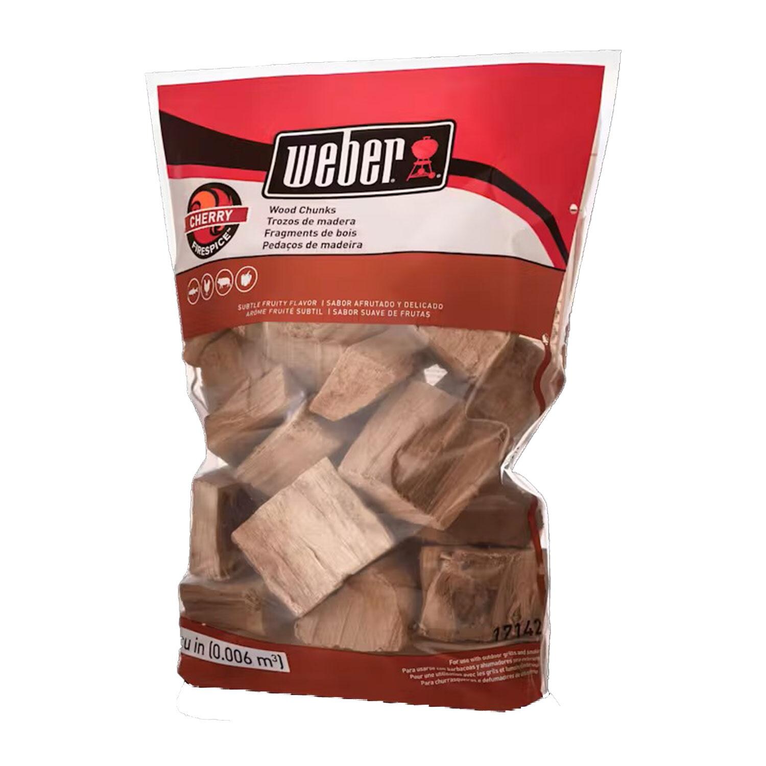 Weber 17142 Cherry Burning Wood Chunks - Packaging - White Background thumbnail