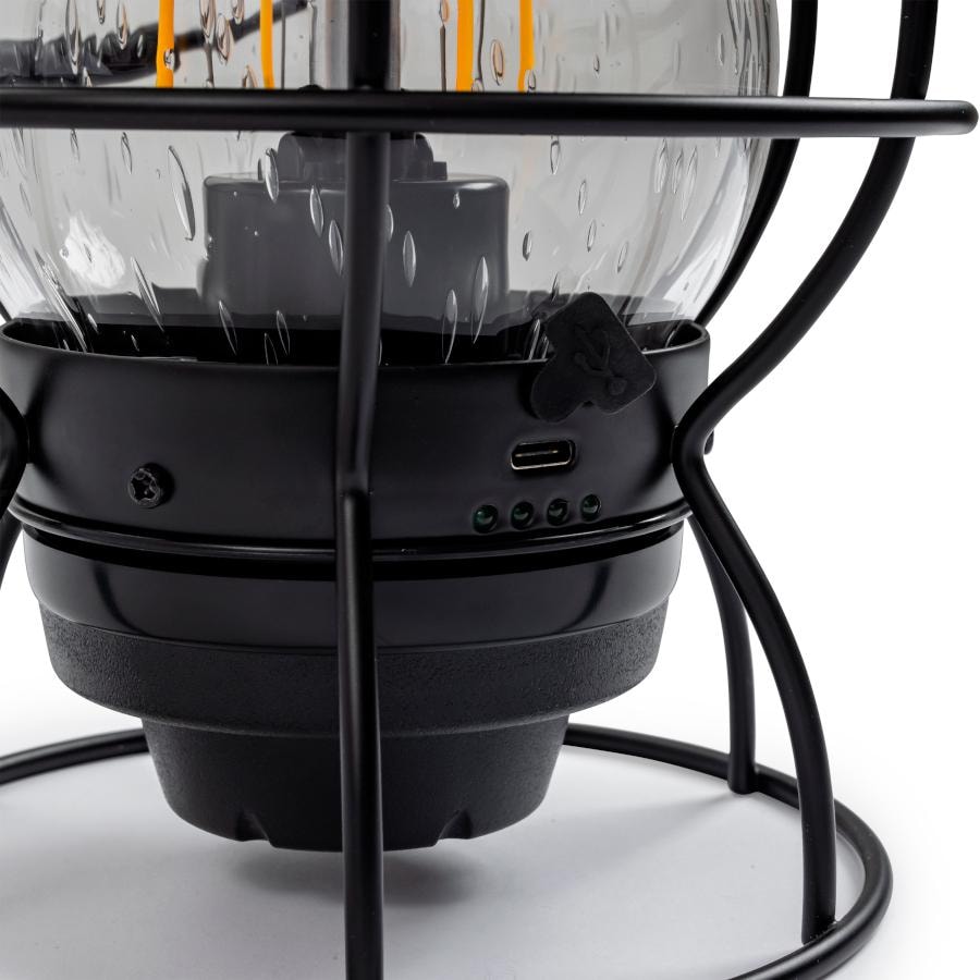 Barebones Living LIV-182 Railroad Lantern - Slate Gray - Flame Off Lower Detail Rear thumbnail