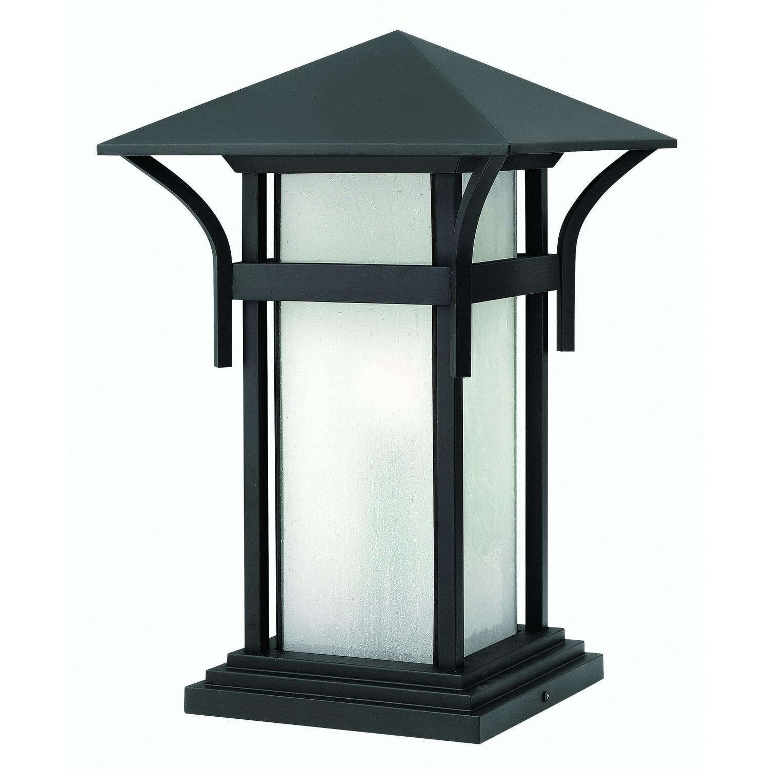 Hinkley Lighting Harbor One Light 17-Inch LED Outdoor Pier Mount - Satin Black - 2576SK-LED