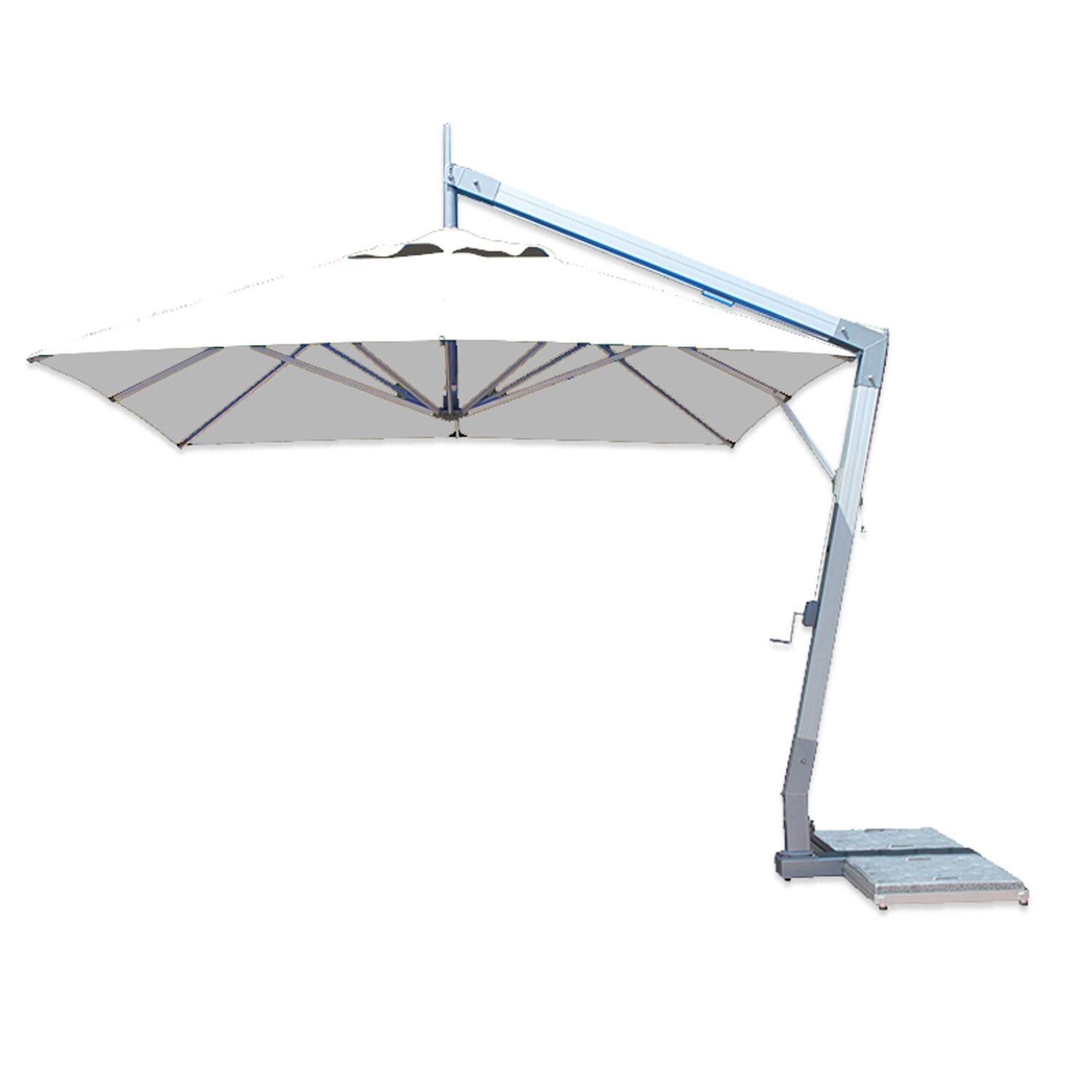 Bambrella 10 Ft. Square Side Pool Umbrella - Ice White thumbnail