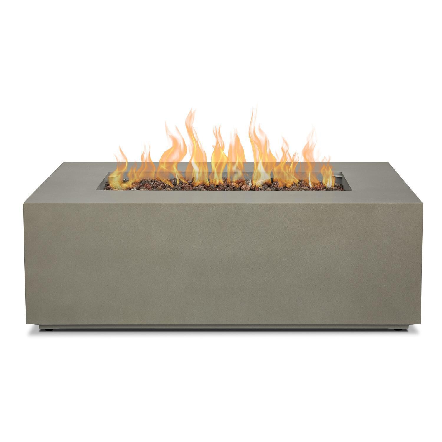 Lakeview Outdoor Designs SC-C9811LP-MGRY Elysian 42-in Rectangle Propane Gas Fire Table - Side thumbnail