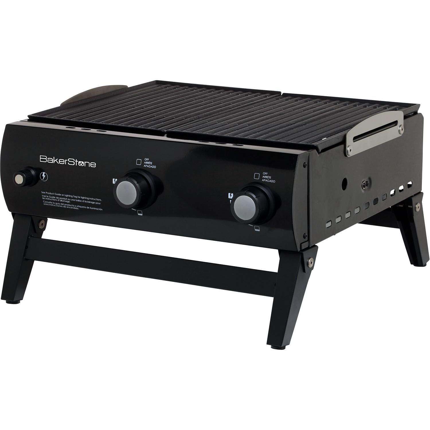 BakerStone 16Inch Portable Propane Gas Grill With MultiFunctional Firebox BBQGuys