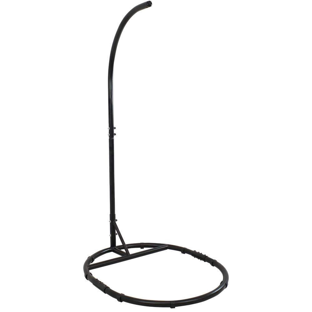 Ultimate Patio 76-Inch Steel Egg Chair Stand w/ Round Base - Black thumbnail