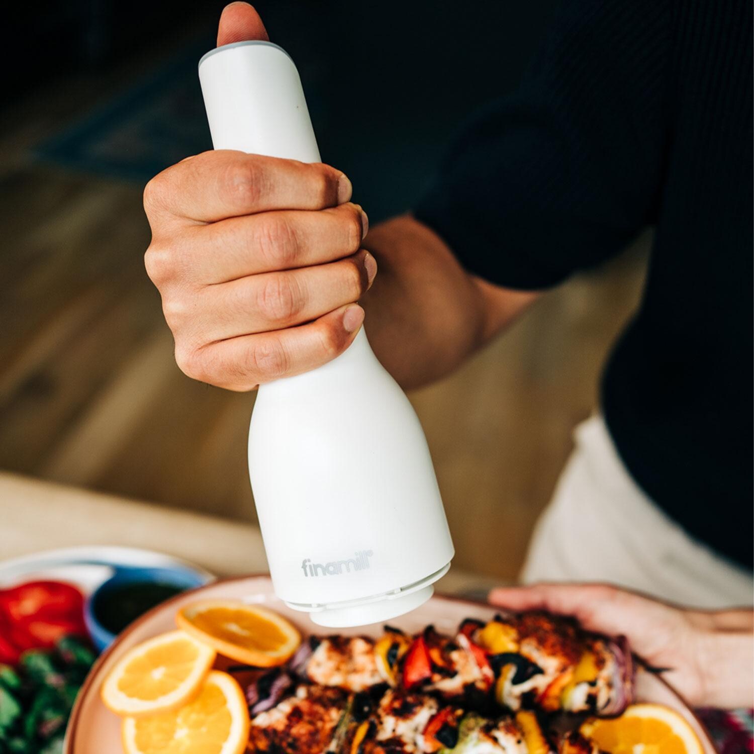 FinaMill GP813437-111SOC Classic Rechargeable Spice Grinder in Soft Cream w/ 1 Everyday Pod & 1 Peppercorn Pod - Grinder - Lifestyle thumbnail